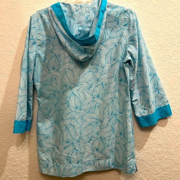 VTG LL BEAN Swim Bathing Suit Cover Up Beach Hood Pullover‎ Lightweight S - Picture 3 of 9